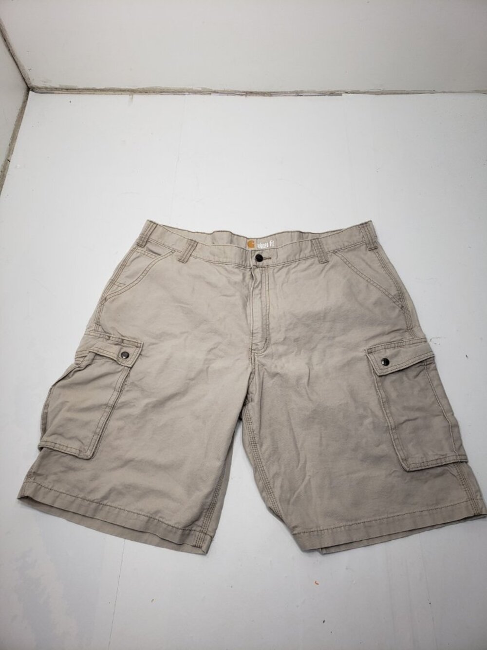 Carhartt Cargo Shorts Mens 42 Khaki Relaxed Fit Work Utility Cotton 100277
